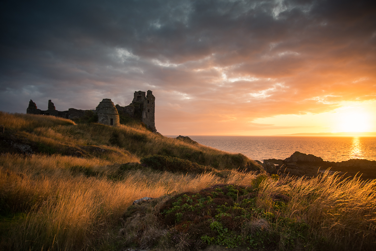 Dunure Castle sunset. Dunure Castle, Scottish CASTLES , Scotland, Ayrshire , Scottish photography