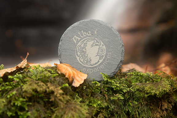 Alba Experiences slate coasters.